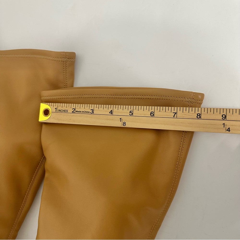 Franco Sarto Boots Wide Calf Buckle Tan Tall Knee High Boots 7.5W -WC - Picture 8 of 12